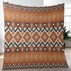 Aztec Southwestern Geometric Shape Pattern Quilt Blanket Best Event Gift For Family And Friends ASQ10