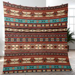 Aztec Southwestern Geometric Shape Pattern Quilt Blanket Best Event Gift For Family And Friends ASQ14