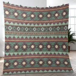 Aztec Southwestern Geometric Shape Pattern Quilt Blanket Best Event Gift For Family And Friends ASQ15