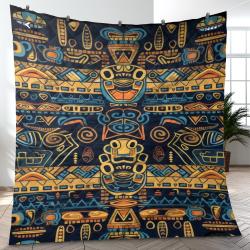 Aztec Southwestern Geometric Shape Pattern Quilt Blanket Best Event Gift For Family And Friends ASQ19