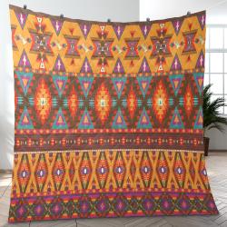 Aztec Southwestern Geometric Shape Pattern Quilt Blanket Best Event Gift For Family And Friends ASQ20