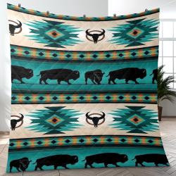 Aztec Southwestern Geometric Shape Pattern Quilt Blanket Best Event Gift For Family And Friends ASQ3