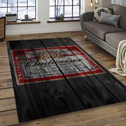 Budweiser American Style Beer Retangle Carpet Area Rug Home Decor Gift Best Present For Friends BW21