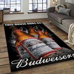 budweiser american style beer retangle carpet area rug home decor gift best present for friends dark room bw34