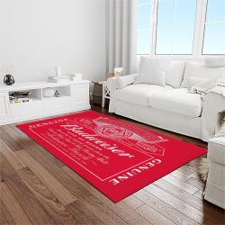 budweiser american style beer retangle carpet area rug home decor gift best present for friends light room bw12