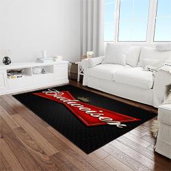 budweiser american style beer retangle carpet area rug home decor gift best present for friends light room bw33