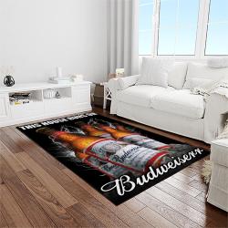 budweiser american style beer retangle carpet area rug home decor gift best present for friends light room bw34