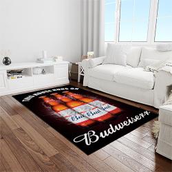 budweiser american style beer retangle carpet area rug home decor gift best present for friends light room bw35