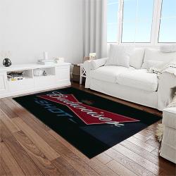 budweiser american style beer retangle carpet area rug home decor gift best present for friends light room bw7