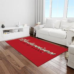 budweiser american style beer retangle carpet area rug home decor gift best present for friends light room bw9