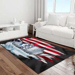 busch light style living room retangle carpet area rug home decor room decor gift for friends light room bl27