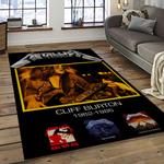 cliff burton rapper hiphop music retangle carpet area rug home decor best gift for fan and friends dark room cb15