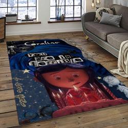 Coraline Fantastic Film Movie Carpet Area Rug Home Decor Halloween Gift Best Present For Friends CR15