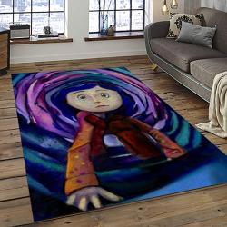 Coraline Fantastic Film Movie Carpet Area Rug Home Decor Halloween Gift Best Present For Friends CR24