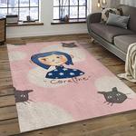 coraline fantastic film movie carpet area rug home decor halloween gift best present for friends dark room cr41