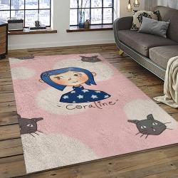 Coraline Fantastic Film Movie Carpet Area Rug Home Decor Halloween Gift Best Present For Friends CR41
