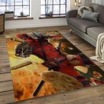 deadpool marvel movie retangle carpet area rug home decor best gift for fan and friends dark room dp2