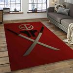 deadpool marvel movie retangle carpet area rug home decor best gift for fan and friends dark room dp35