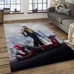 deadpool marvel movie retangle carpet area rug home decor best gift for fan and friends dark room dp8