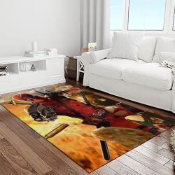 deadpool marvel movie retangle carpet area rug home decor best gift for fan and friends light room dp2