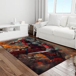 deadpool marvel movie retangle carpet area rug home decor best gift for fan and friends light room dp57