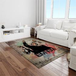 eminem legend rapper hiphop music rap carpet area rug home decor gift for fans gift for friends light room emm6