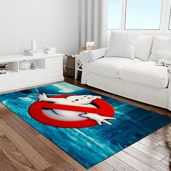 ghostbusters supernatural comedy film movie carpet area rug home decor halloween gift best present for friends light room gbs1