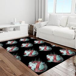 ghostbusters supernatural comedy film movie carpet area rug home decor halloween gift best present for friends light room gbs4