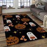 halloween style pumpkin autumn retangle carpet area rug home decor halloween gift dark room hal10