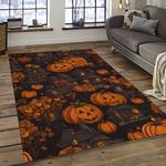 halloween style pumpkin autumn retangle carpet area rug home decor halloween gift dark room hal14