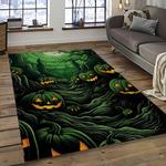 halloween style pumpkin autumn retangle carpet area rug home decor halloween gift dark room hal16