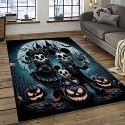 Halloween Style Pumpkin Autumn Retangle Carpet Area Rug Home Decor Halloween Gift HAL28