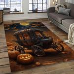 halloween style pumpkin autumn retangle carpet area rug home decor halloween gift dark room hal36