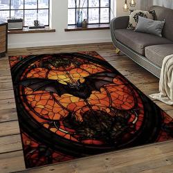 Halloween Style Pumpkin Autumn Retangle Carpet Area Rug Home Decor Halloween Gift HAL38