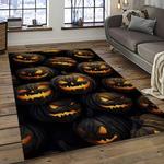 halloween style pumpkin autumn retangle carpet area rug home decor halloween gift dark room hal40