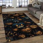 halloween style pumpkin autumn retangle carpet area rug home decor halloween gift dark room hal42