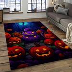 halloween style pumpkin autumn retangle carpet area rug home decor halloween gift dark room hal43