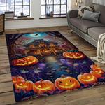 halloween style pumpkin autumn retangle carpet area rug home decor halloween gift dark room hal45
