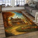 halloween style pumpkin autumn retangle carpet area rug home decor halloween gift dark room hal47