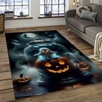 halloween style pumpkin autumn retangle carpet area rug home decor halloween gift dark room hal51