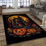 halloween style pumpkin autumn retangle carpet area rug home decor halloween gift dark room hal57