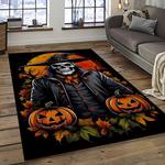 halloween style pumpkin autumn retangle carpet area rug home decor halloween gift dark room hal59