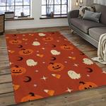 halloween style pumpkin autumn retangle carpet area rug home decor halloween gift dark room hal6