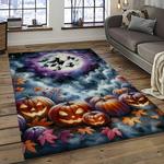 halloween style pumpkin autumn retangle carpet area rug home decor halloween gift dark room hal60