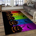 halloween style pumpkin autumn retangle carpet area rug home decor halloween gift dark room hal63