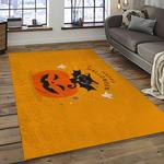 halloween style pumpkin autumn retangle carpet area rug home decor halloween gift dark room hal66