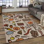 halloween style pumpkin autumn retangle carpet area rug home decor halloween gift dark room hal69