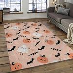 halloween style pumpkin autumn retangle carpet area rug home decor halloween gift dark room hal70