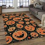 halloween style pumpkin autumn retangle carpet area rug home decor halloween gift dark room hal75