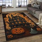 halloween style pumpkin autumn retangle carpet area rug home decor halloween gift dark room hal79